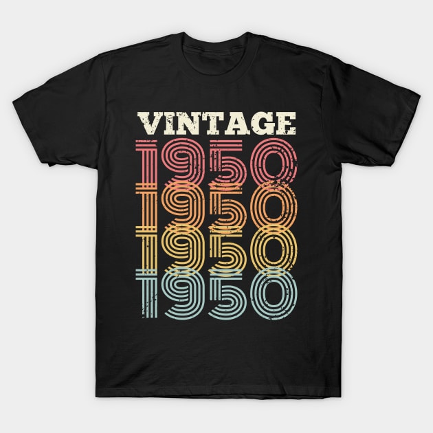 70th Birthday Gift 70 years Vintage 1950 Men Women T-Shirt by CheesyB